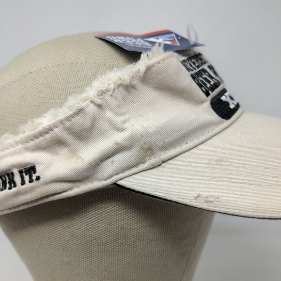University of Beer Pong Men's Sun Visor Hat Cap Tan W/Tags Embroidered Logo - Picture 7 of 16